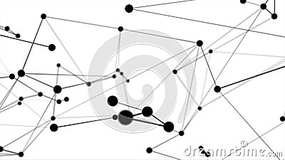 Abstract futuristic dot circle and line molecule network structure graphic Cartoon Illustration