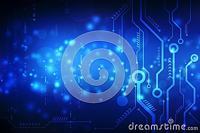 Abstract futuristic Electronic circuit board, Digital Abstract technology background Stock Photo