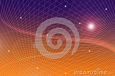 Abstract Futuristic Grid Gradient Network Web Background Scientific Engineering Information Technology Communication Bigdata Stock Photo