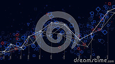 Abstract futuristic infographic, business statistics big data graph visualization Vector Illustration