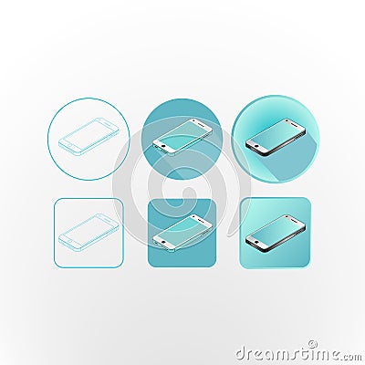 Abstract futuristic isometric set of color box pattern cube. Vector Illustration