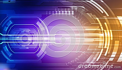 abstract futuristic technology background. 3d rendering digital hi tech background. Futuristic concept. Stock Photo