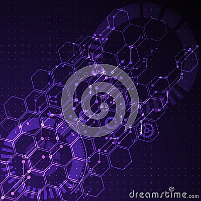 Abstract futuristic technology business background Vector Illustration