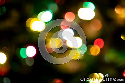 Abstract fuzzy image. Multi-colored bokeh, blurred, unfocused on a black background Stock Photo