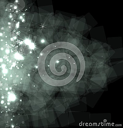 Abstract galaxy stars on dark sky space background Vector Illustration