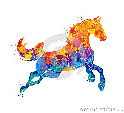 Galloping horse Abstract Vector Illustration