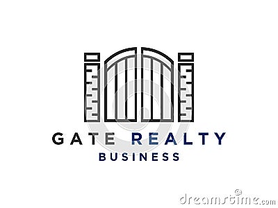 Abstract gate logo design inspiration Vector Illustration