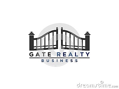 Abstract gate logo design inspiration Stock Photo