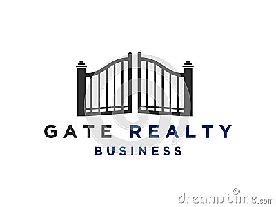 Abstract gate logo design inspiration Stock Photo