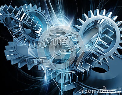 Abstract gears Stock Photo