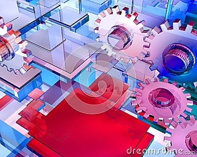 Abstract gears graphic Stock Photo