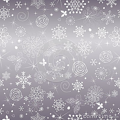 Abstract gentle violet Christmas seamless pattern Vector Illustration