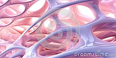 Abstract geometic 3d background, sponge structure holes texture. Generative AI Cartoon Illustration