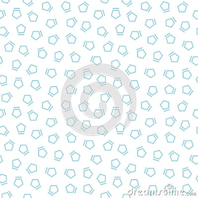 Abstract geometrc blue deco art memphis fashion pentagon pattern Vector Illustration