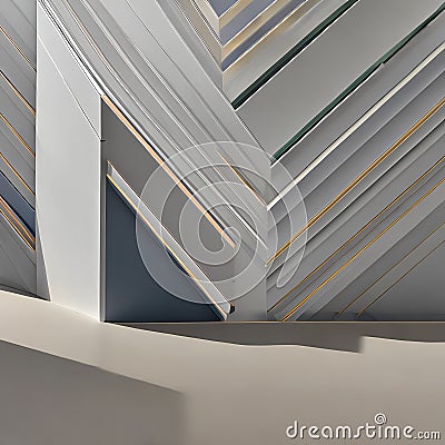 1626 Abstract Geometric Architecture: A visually captivating background featuring abstract geometric architecture with clean lin Stock Photo