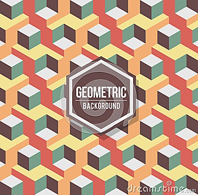 Abstract geometric background for design. Retro pattern Vector Illustration