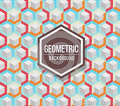 Abstract geometric background for design. Retro pattern Vector Illustration