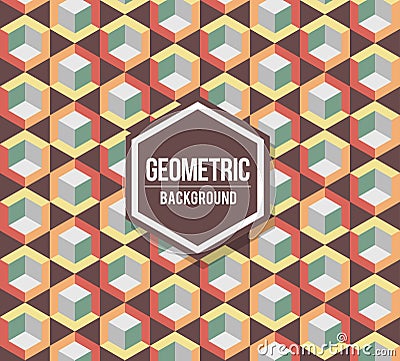 Abstract geometric background for design. Retro pattern Vector Illustration