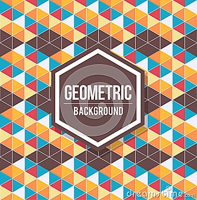 Abstract geometric background for design. Retro pattern Vector Illustration