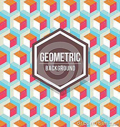 Abstract geometric background for design. Retro pattern Vector Illustration