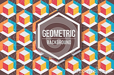 Abstract geometric background for design. Retro pattern Vector Illustration