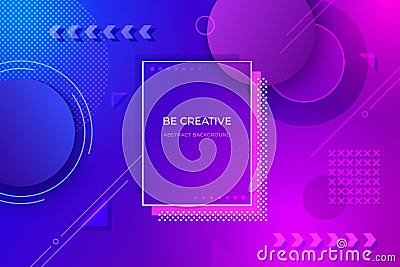 Abstract geometric background. Futuristic gradient design shapes for posters banners flyers. Minimal vector dynamic Vector Illustration