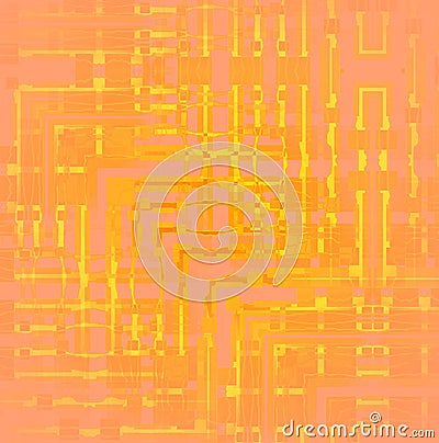 Intricate angled pattern yellow orange pink blurred Stock Photo