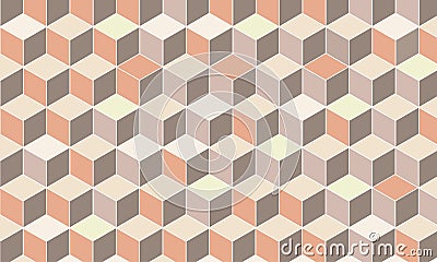 Abstract geometric background. isometric blocks. 3d flying cubes. vector Vector Illustration