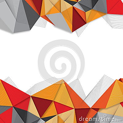 Abstract geometric background with line and triangles Vector Illustration