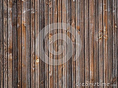 The abstract geometric background of narrow wooden aged slats Stock Photo