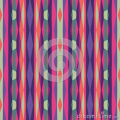 Abstract geometric background. Seamless vector pattern. Ornament illustration with vertical stripes Vector Illustration