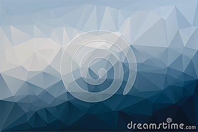 Abstract geometric background with triangles. Vector polygonal texture background. Deep, navy blue abstract business background. Vector Illustration
