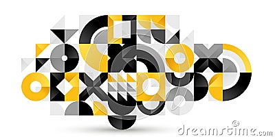 Abstract geometric background, vector tiles wallpaper, interior style trendy tiling for bathroom or kitchen. Vector Illustration