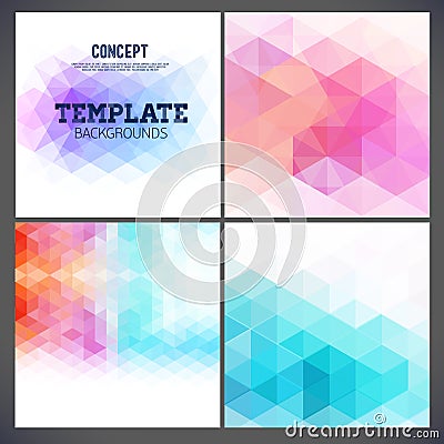 Abstract geometric backgrounds of a triangle Vector Illustration