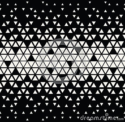 Abstract geometric black and white graphic design triangle halftone pattern Vector Illustration