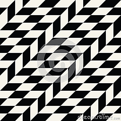 Abstract geometric black and white minimal graphic design print checkered pattern Vector Illustration
