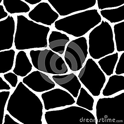 Abstract geometric black and white seamless pattern Stock Photo