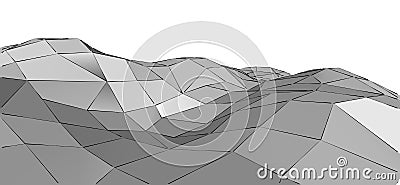 Abstract geometric black and white shape background. Stock Photo