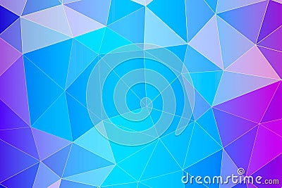 Abstract Geometric Blue Background with Triangular Polygons Vector Illustration