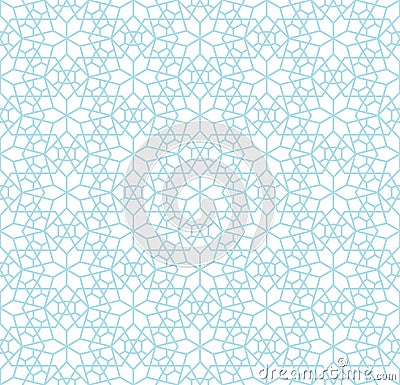 Abstract geometric blue deco art pillow star pattern Vector Illustration
