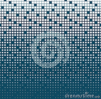 Abstract geometric blue gradient square halftone pattern Vector Illustration