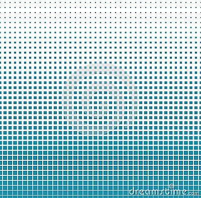 Abstract geometric blue gradient square halftone pattern Vector Illustration