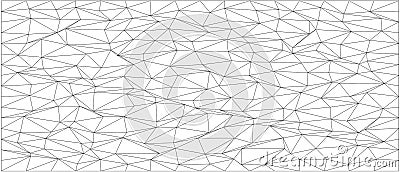Abstract geometric chaos pattern with random triangular mesh for contemporary design and artistic backgrounds Vector Illustration