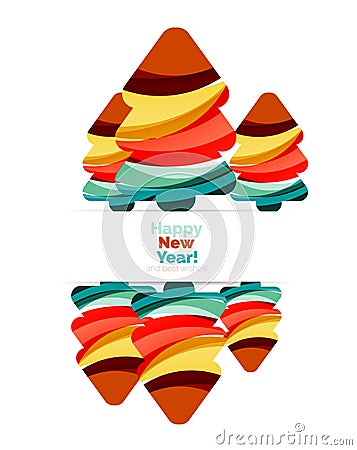 Abstract geometric Christmas banner Vector Illustration