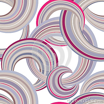 Abstract geometric circle seamless pattern. Bubble ornamental background Vector Illustration