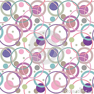 Abstract geometric circles retro seamless pattern background Stock Photo