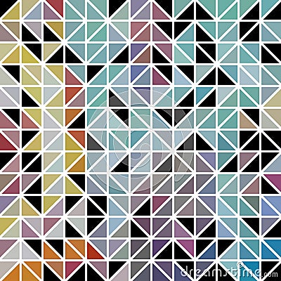 Abstract geometric colored triangle grid Vector Illustration