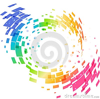 Abstract geometric colorful circular background Vector Illustration