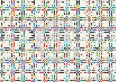 Abstract Geometric Colorful Dots Grid Pattern Textures Background Stock Photo