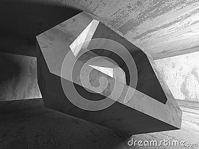 Abstract geometric concrete architecture background Cartoon Illustration